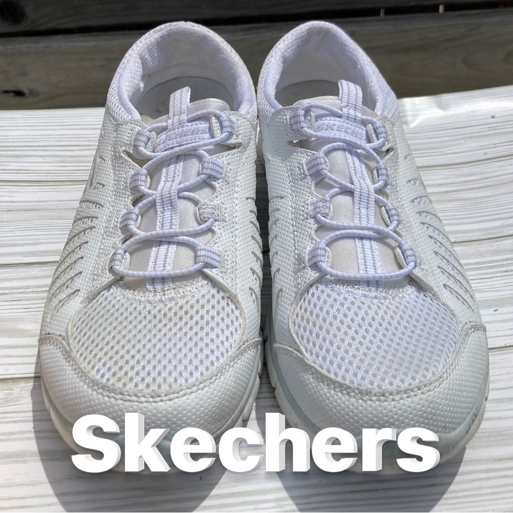 Skechers White Mesh Women’s Tennis Shoes Sneakers 7.5
